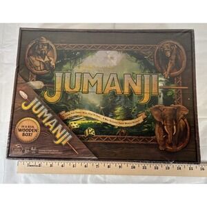 Jumanji Board Game Wooden Box Classic Retro Real Wood Case NEW SEALED